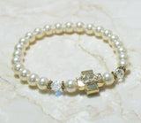 Cream Rose Swarovski Pearl  Prayer Bracelets - Medium Size -12 Pearl Colors to choose from - Jewelry - Prayer Rope