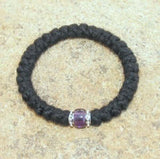 Wool Wrist Prayer Rope - 33-knot Bracelet with Accents - 3 ply(medium Size) - 4 bead colors available