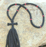 Red Bead Wool Prayer Ropes 4 Ply - 100 Knot- Various colors