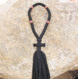 Wood Bead Wool Prayer Ropes - 4 ply - 50 Knot - Choose bead Color