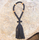 Olive Wood Bead Wool Prayer Ropes - 4 ply - 50 Knot - Choose bead Color