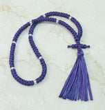 Satin 100-knot Russian Prayer Ropes with Tassel - 7 colors to choose from Purple