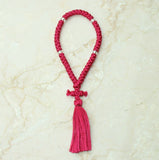 Colorful Satin Prayer Ropes - Rose - 33 , 50 , or 100 knot