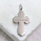 20th Century Russian Baptismal Cross - Handcrafted Sterling Silver Cross Pendant Orthodox Christian Jewelry
