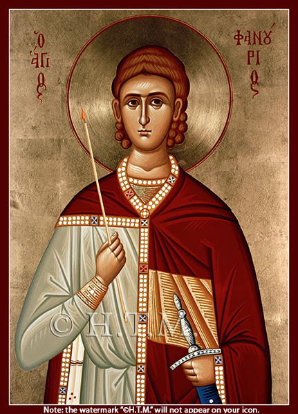 Orthodox Icon Saint Phanurius - Saint Phanourios