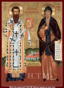 Orthodox Icon Saint Sava and Saint Symeon of Serbia