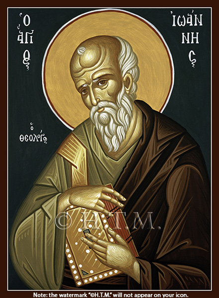 Orthodox Icon Saint John the Theologian—half stature