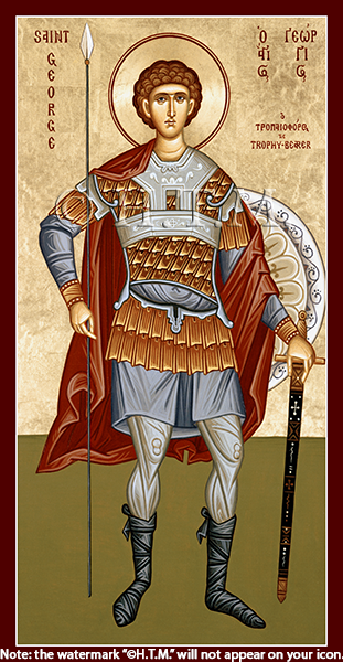 Orthodox Icon Saint George—full stature