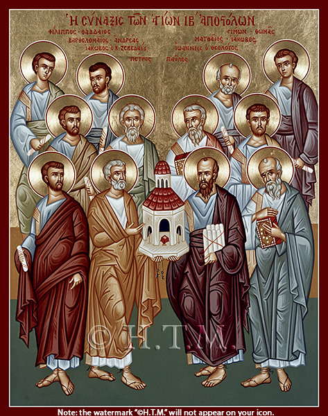 Orthodox Icon Synaxis of the Apostles