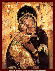 Orthodox Icon of Theotokos Mother of God of Vladimir - Vladimirskaya - MPOV
