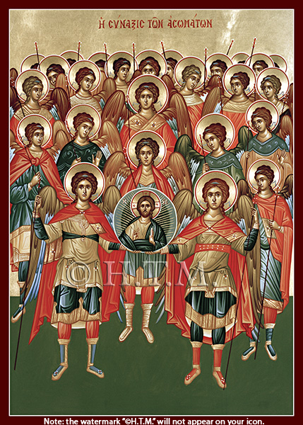 Orthodox Icon Synaxis of the Archangels