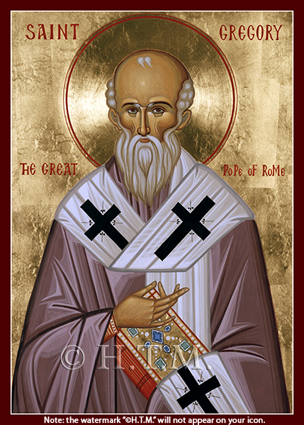 Orthodox Icon Saint Gregory, Pope of Rome