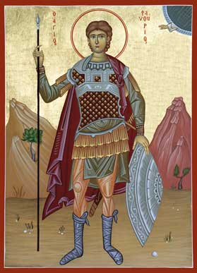 Orthodox Icon Saint Phanurius - Saint Phanourios —full stature