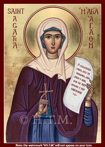 Orthodox Icon Saint Agatha of Sicily
