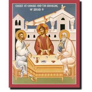 Orthodox Icons Jesus Christ the Supper at Emmaus and the Breaking of the Bread - Saint Luke and Saint Kleopas