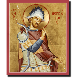 Orthodox Icon Saint Mercurios of Caesarea: The Great-Martyr