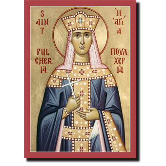 Orthodox Icon Saint Pulcheria, Empress