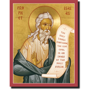 Orthodox Icon Prophet Isaias - Saint Isaias with Scroll