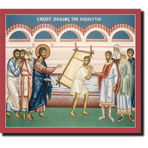 Orthodox Icons of Jesus Christ Heals the Paralytic