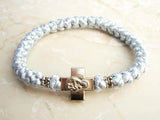 Orthodox Prayer Rope Colorful Satin Prayer Rope - "Silver" Light Blue - 33, 50, or 100 Knot