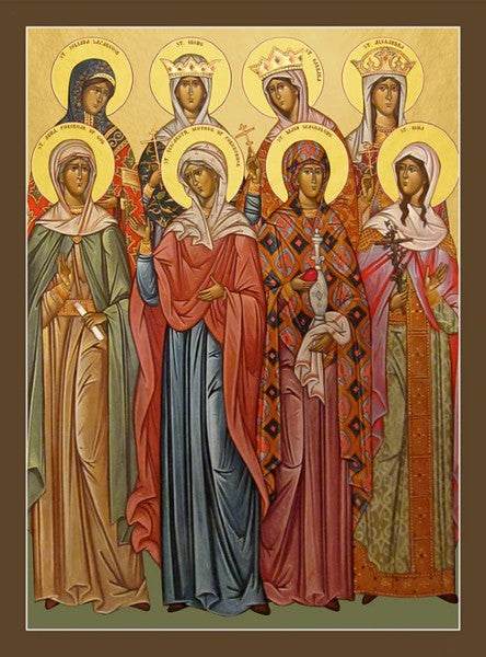 Orthodox Icon the Choir of Holy Mothers