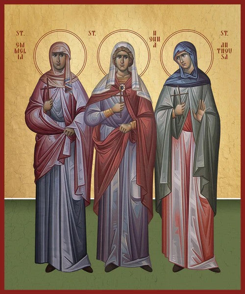 Orthodox Icon The Holy Mothers of the 3 Hierarchs