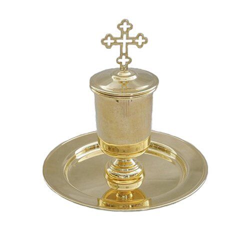 Gold Plated Holy Oil Anointing Vessel - Ordination and Clergy Gifts - Orthodox Liturgical Item