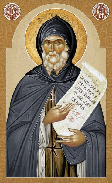 Orthodox Icon Saint Benedict of Nursia