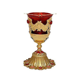 Six Wing Seraphim Standing Vigil Lamp Red Glass - Ordination and Clergy Gifts