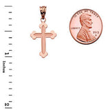 DAINTY GREEK ORTHODOX CROSS PENDANT IN 14K ROSE GOLD
