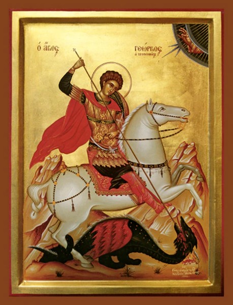 Orthodox Icon Saint George, large icon (Hieromonk Gabriel)