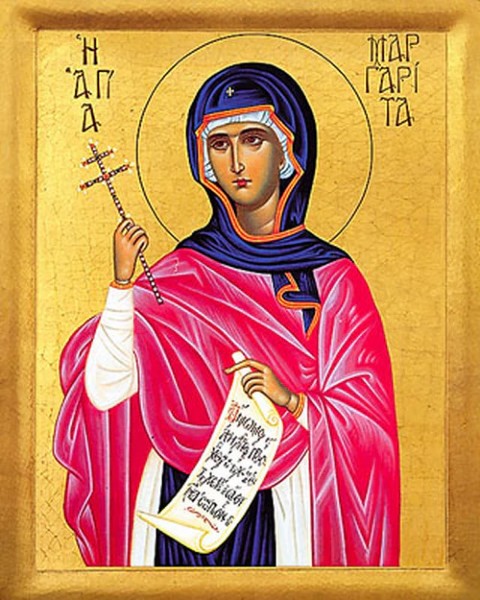 Orthodox Icon Saint Margarita