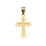 DAINTY GREEK ORTHODOX CROSS PENDANT IN 14K YELLOW GOLD