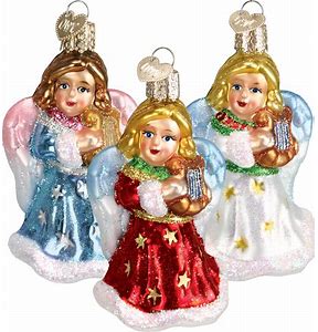 Angel With Lyre - Christmas Ornament Set of 6 - Hand Crafted by Old World Christmas