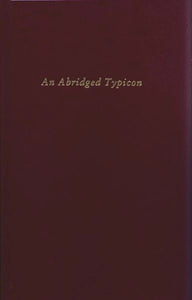 An Abridged Typicon - Service Book Orthodox Christian Book