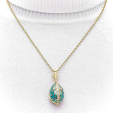 Orthodox Christian Jewelry Enamel Egg Locket Gold Plated with Austrian Crystals - 5 colors Available - Jewelry Egg Pendant - Pascha Easter Gift
