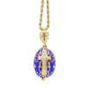 Orthodox Christian Jewelry Enamel Egg Locket Gold Plated with Austrian Crystals - 5 colors Available - Jewelry Egg Pendant - Pascha Easter Gift