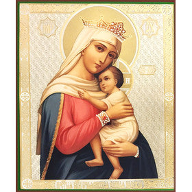 Orthodox Icons Theotokos Virgin of Hope - Mother of God - Sofrino Large Size Russian Silk Icon