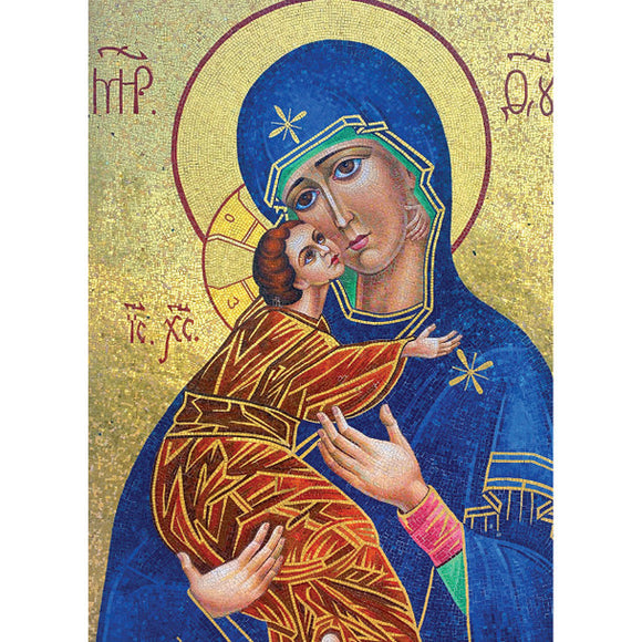 Virgin and Child Mosaic (new for 2023), pack of 15 Christmas cards