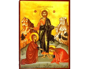 Salutation of the myrrh bearing women - Hand painted Icon of Jesus Christ - Greek Supplier