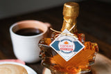 Golden Organic Vermont Maple Syrup - Glass Leaf: 12 Single / 8.4 oz Christmas gift -Feasting and Fasting
