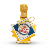 Golden Organic Vermont Maple Syrup - Glass Leaf: 12 Single / 8.4 oz Christmas gift -Feasting and Fasting