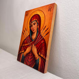 Orthodox Icon of Theotokos Seven Sorrows 5.5x8 inches - Icons by Liliia