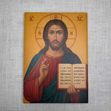 Orthodox Icon of Christ Pantocrator / Christ the Teacher (Open Book) 5.5 x 8 inches - Icons by Liliia