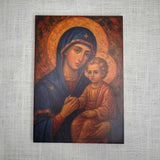 Theotokos with Christ Child - 5.5 x 8 inches - Icons by Liliia