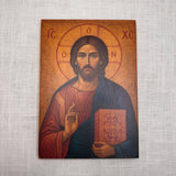 Orthodox Icon of Jesus Christ Pantocrator / Christ the Teacher (Closed Book) 5.5 x 8 inches - Orthodox Icons by Liliia