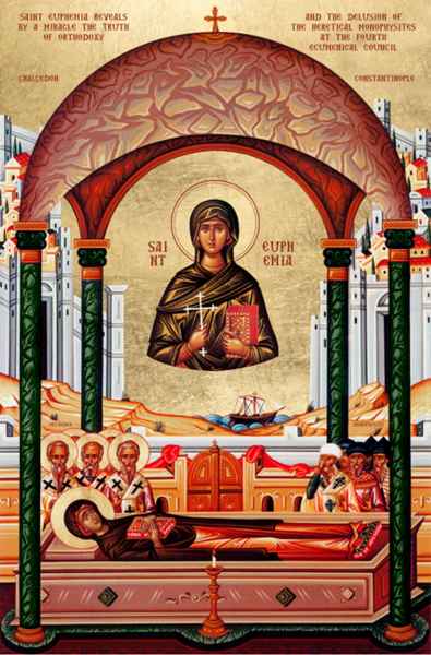 Icon of St. Euphemia and the 4th Ecumenical Council