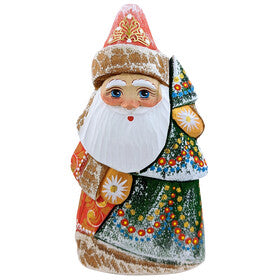 Russian Santa -  Hand Carved Hand Painted Santa Claus Russian Father Frost - Christmas Gift