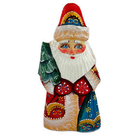 Russian Santa - Hand Carved Hand Painted Santa Claus Russian Father Frost - Christmas Gift