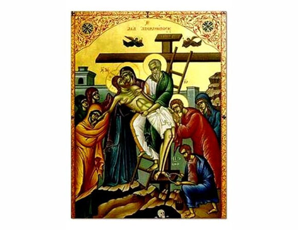 The Descent from the Cross - Hand painted Icon of Jesus Christ - Greek Supplier